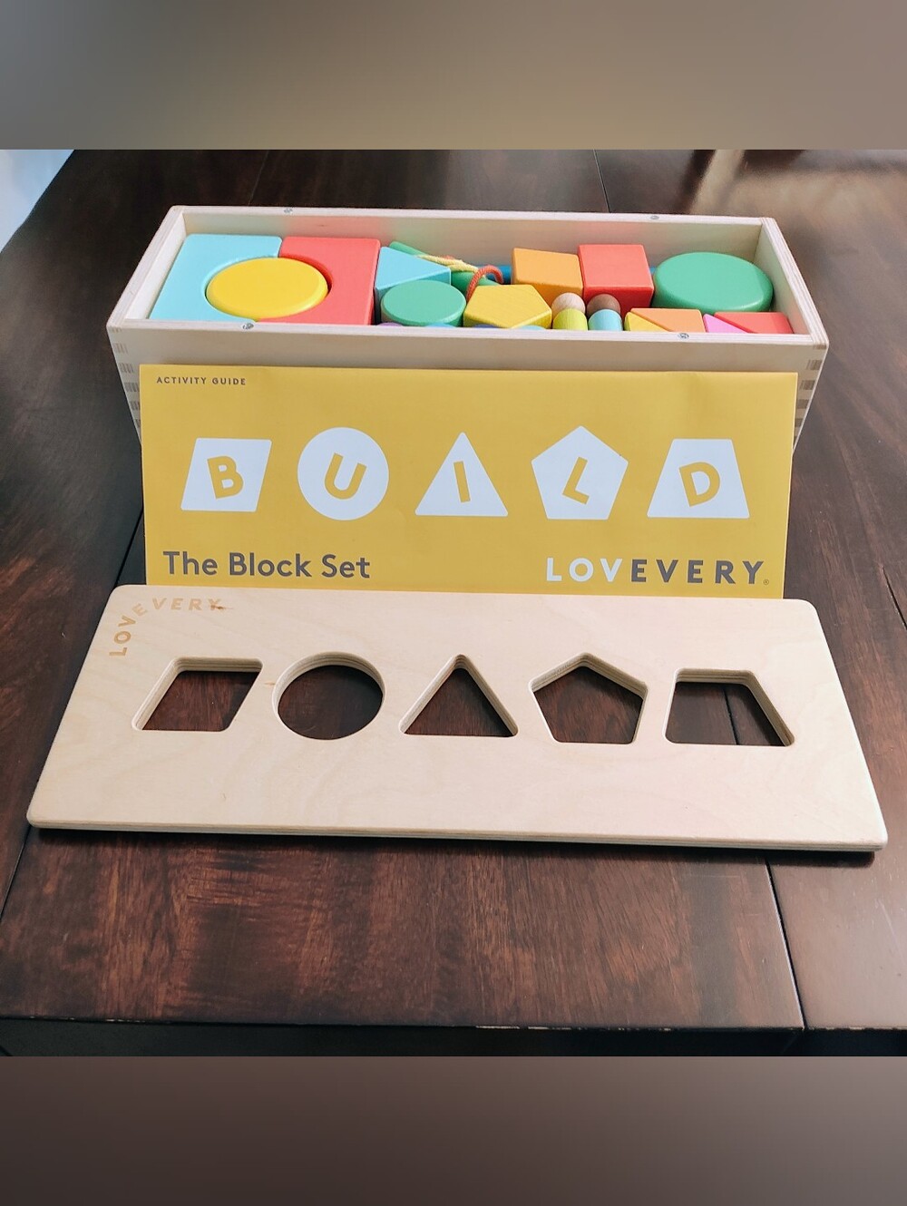Lovevery Wooden Shape Block Set in Multicolor